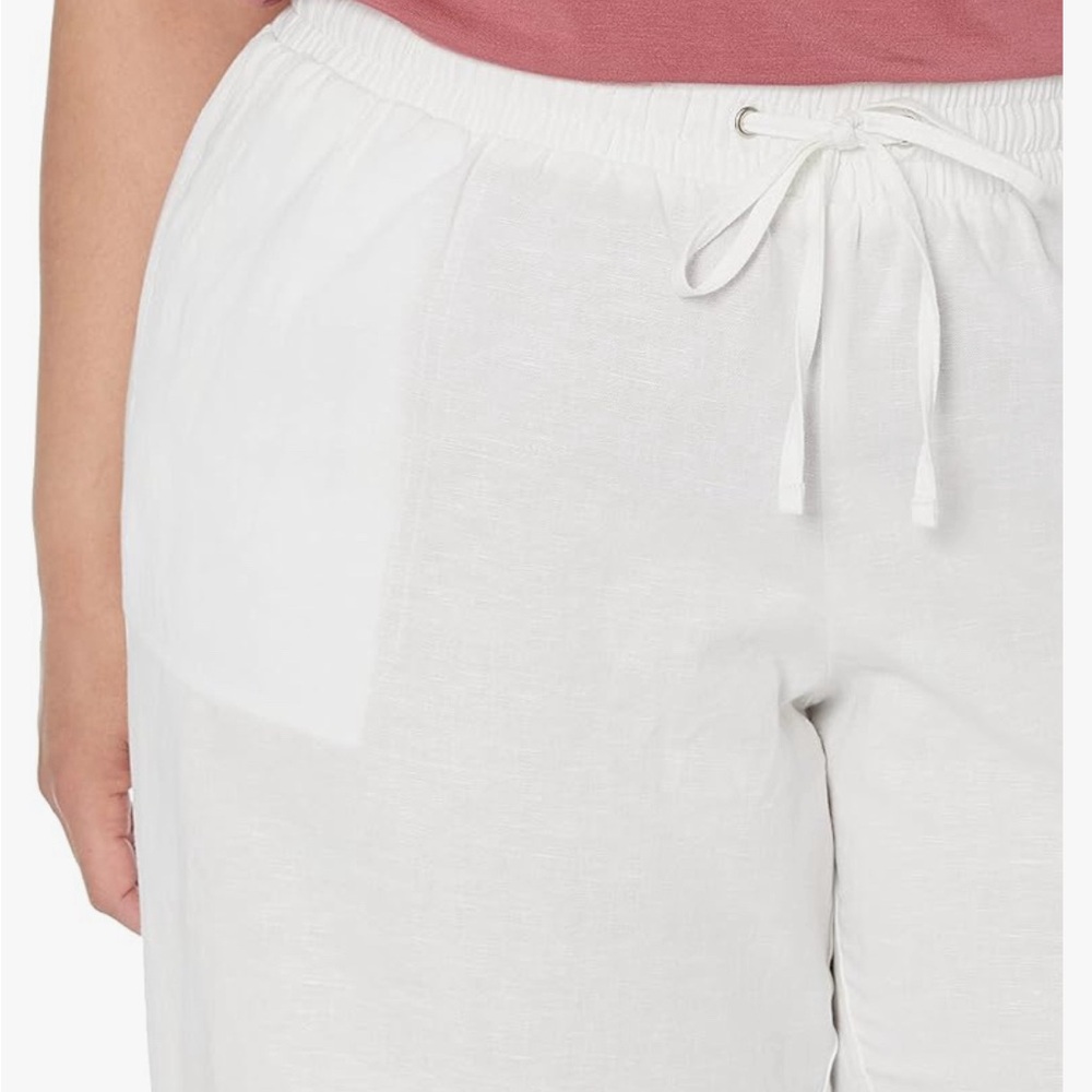 Amazon Essentials White Linen Pants - Picture 3 of 7